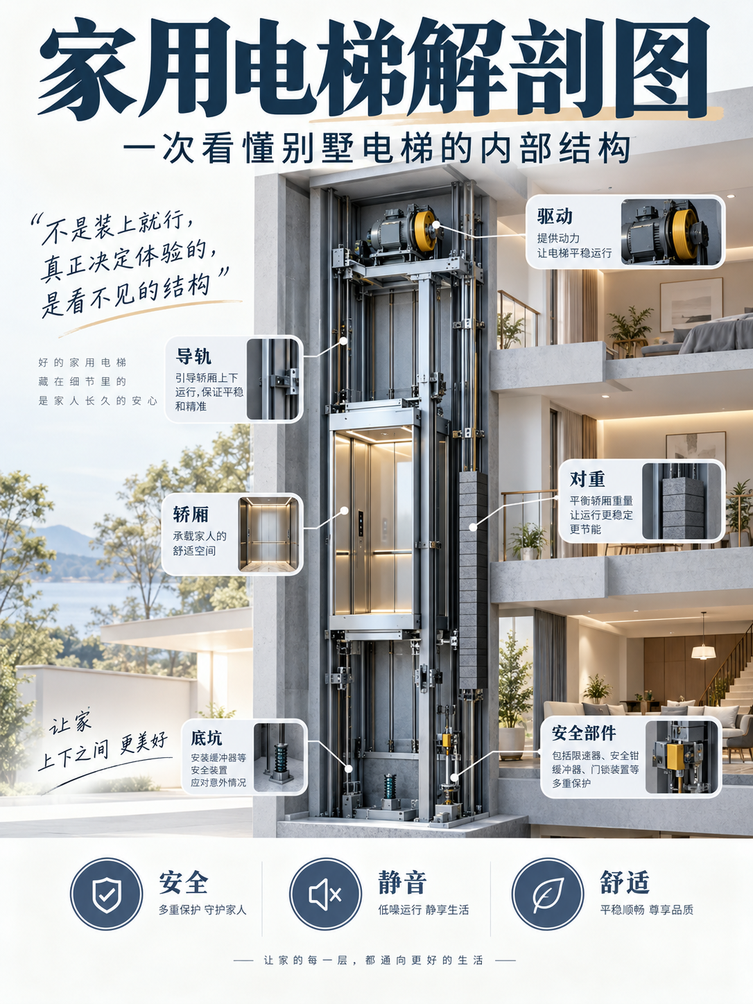 河北家用电梯里面到底藏了什么？一张图拆给你看